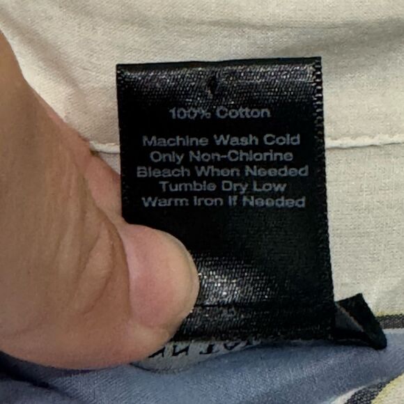 Ann Taylor Women's 100% Cotton Stripe Button Down Blouse Size Large - Picture 6 of 6